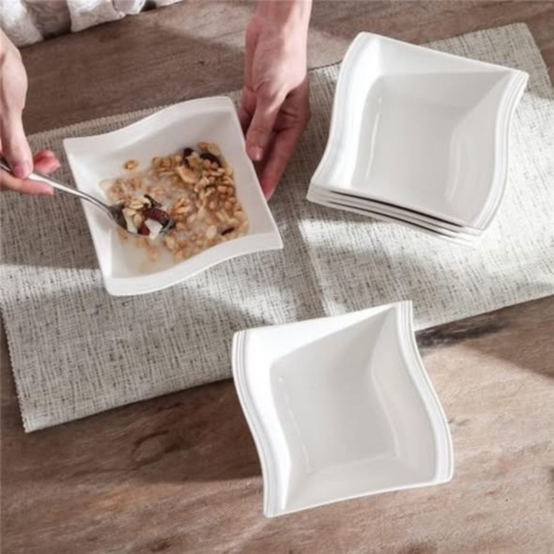 6 pcs Fancy Shapely With Lines Bowl set