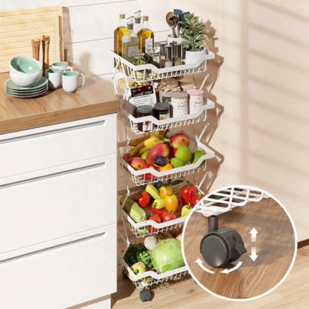 4 Tier Foldable Storage Rack