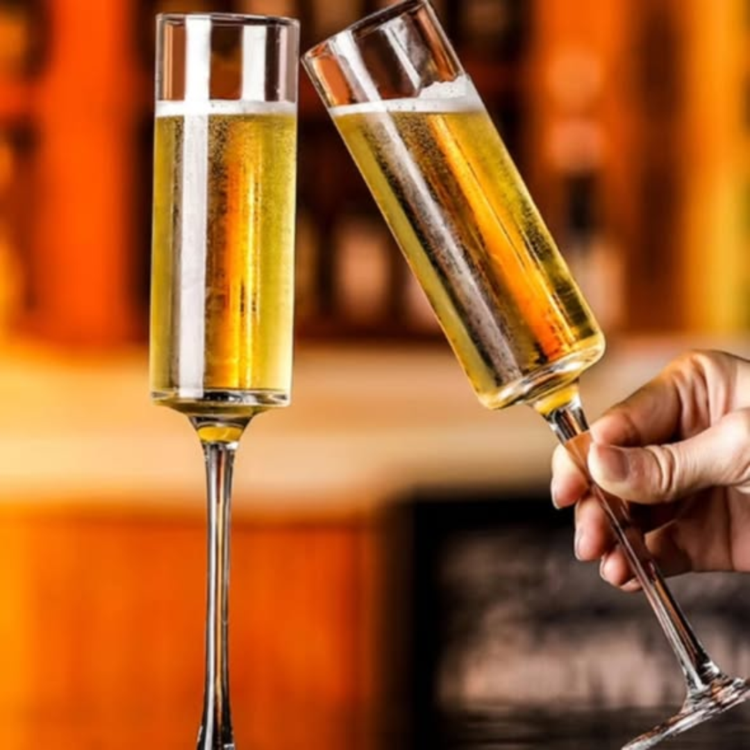 Elegant Crystal Champagne Glass Flutes