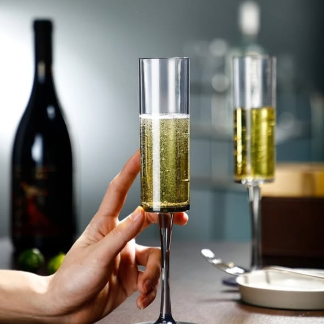 Elegant Crystal Champagne Glass Flutes