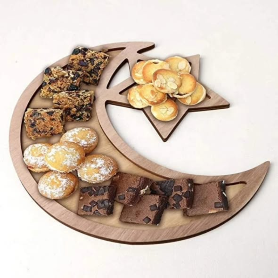 Ramadhan / Eid Mubarak Moon Star Serving Tray