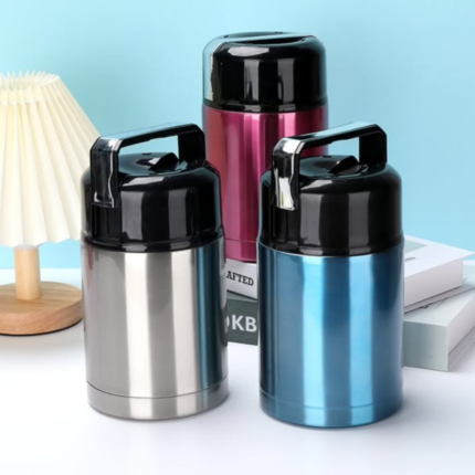 Vacuum break food flask