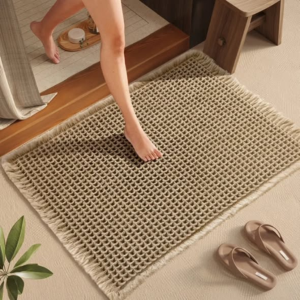 Minimalist Waffle Bathroom Door Mat