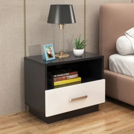 Minimalist wooden bedside table