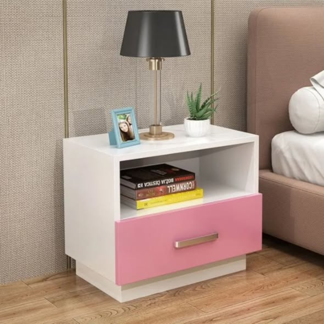 Minimalist wooden bedside table