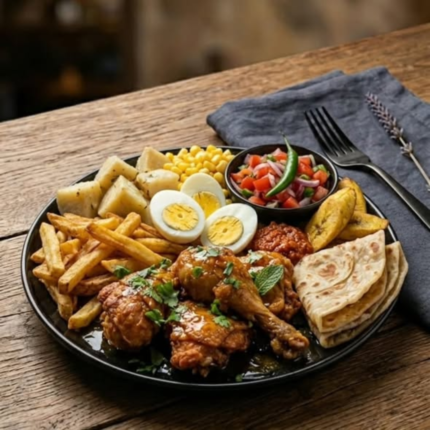 ceramic round black platter