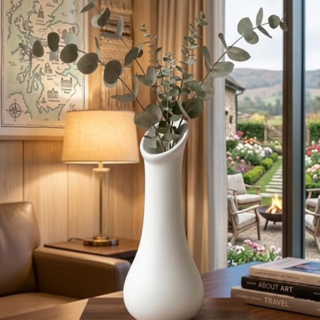 Ceramic nose flower vase small