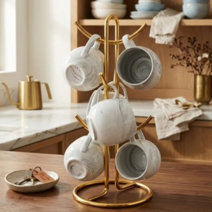 6-Piece Marble Cup Set