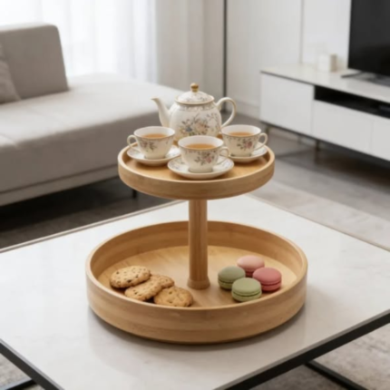 Bamboo Rotating Tray