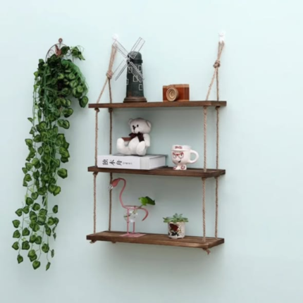 3 Tier Wood Floating Shelf