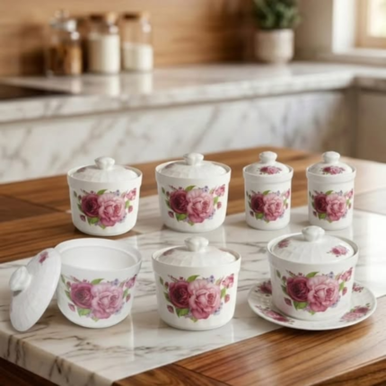 Bone China Sugar Stew Pot