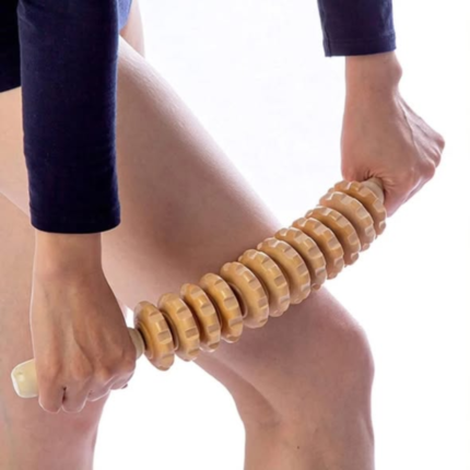 Curved Wood Massage Roller Stick