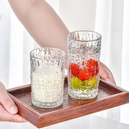 set of 6 Ice texture crystal glass