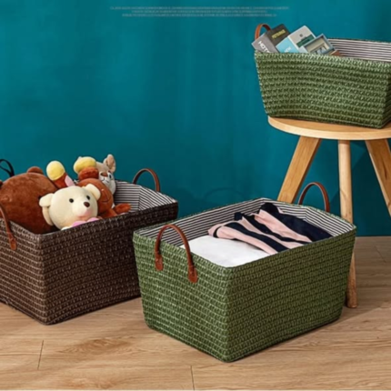 Handheld Woven Basket Organizier