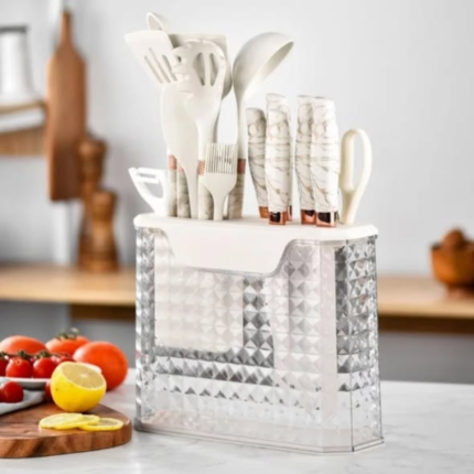 Stainless Steel Kitchen Knife Silicone kitchenware set