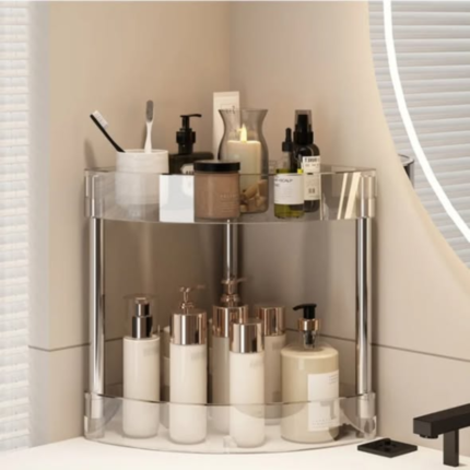 Stainless Steel Wheeled Corner Storage Shelf