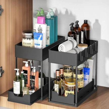 Double Sliding Under Sink Organizers and Storage