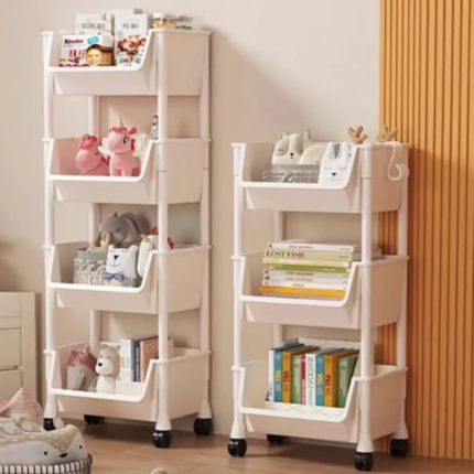 4-Layer Trolley Bookshelf