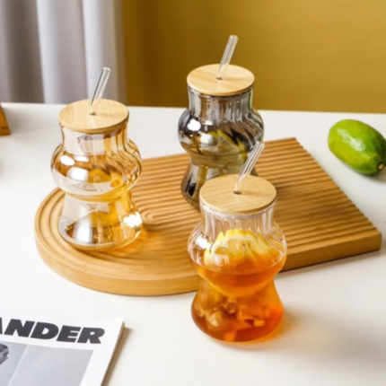 Juice cup with straw