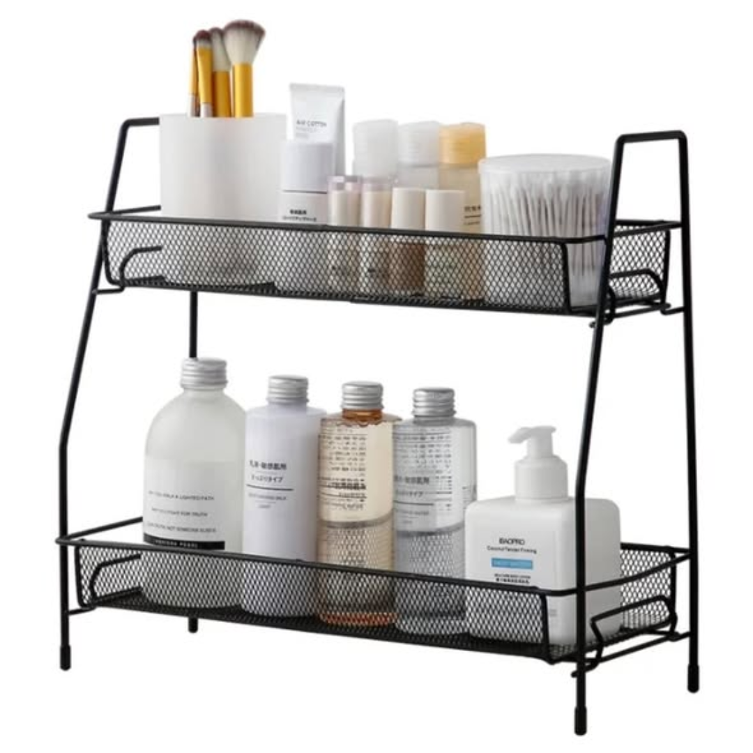 Two-layer fruit and spice rack