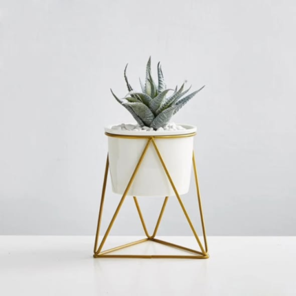 Nordic Geometric metal iron flower pot