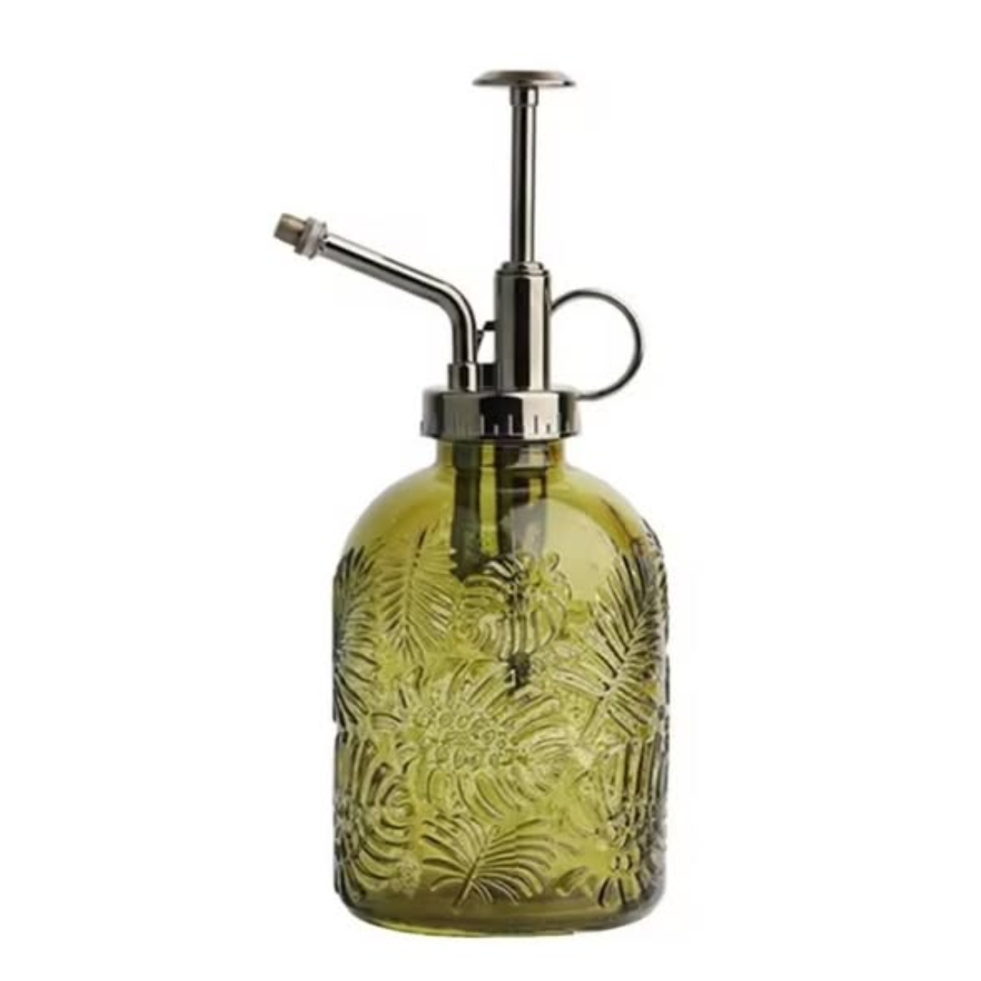 Glass plant mister spray bottle