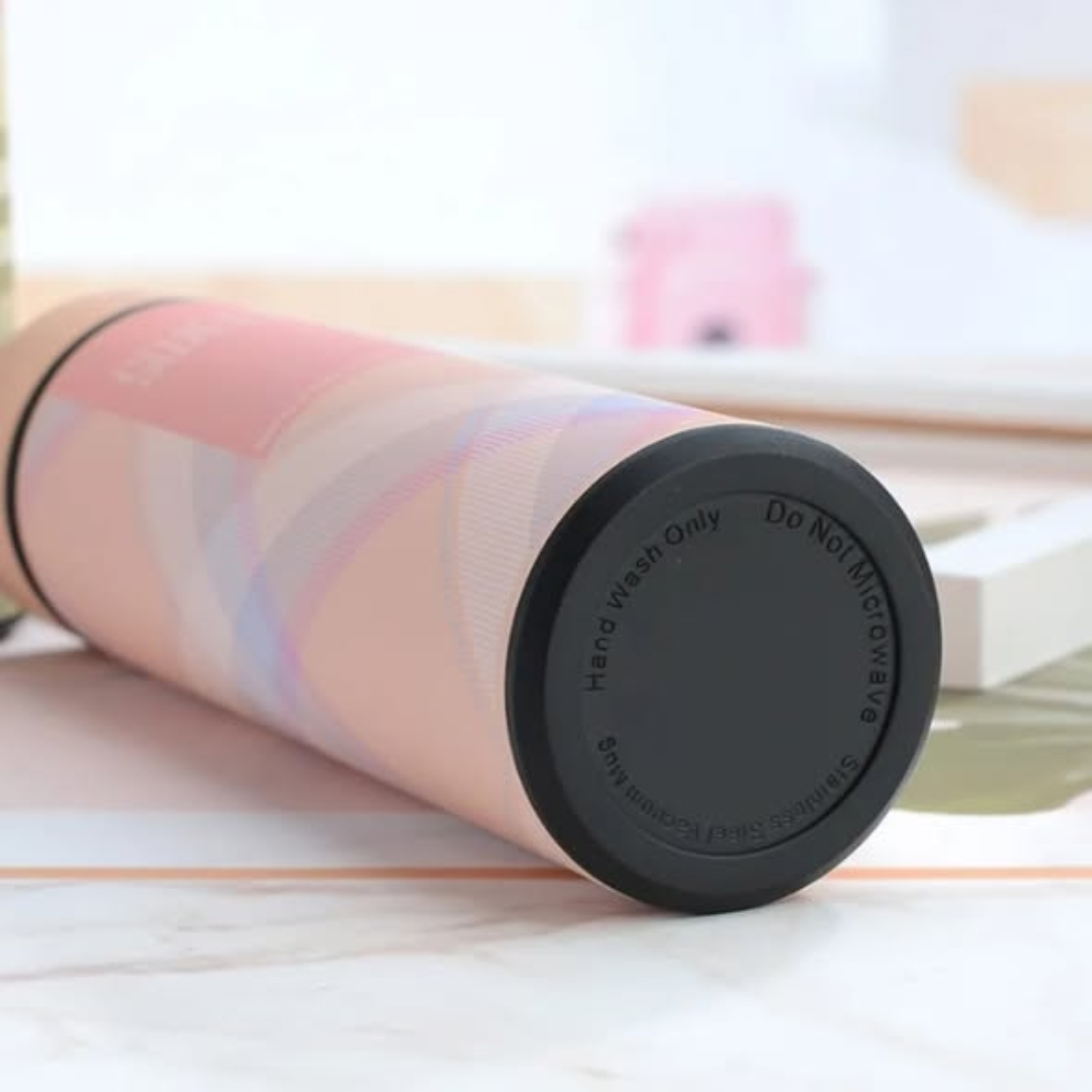 Double Wall Checked LED Vacuum Flask