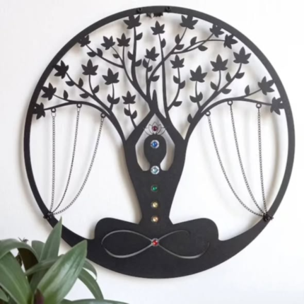 Yoga Meditation European Handmade Metal Wall Decor