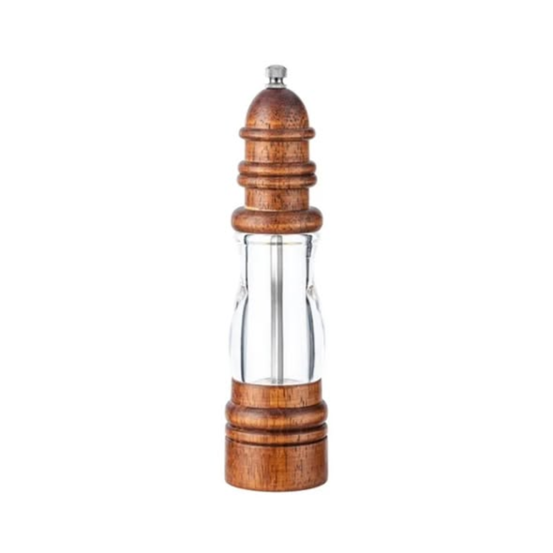 Pepper grinder with viewing window