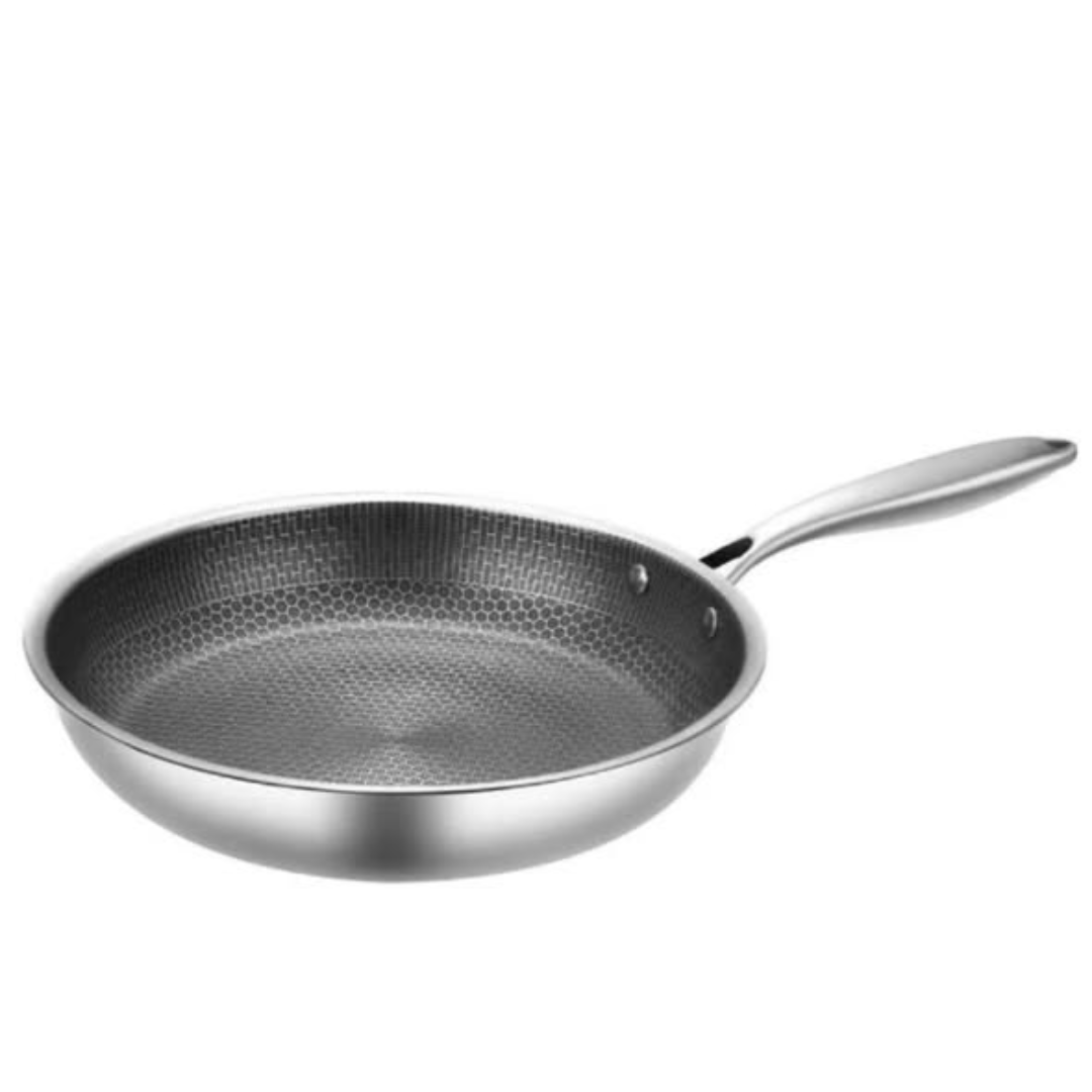 Non-Stick Honeycomb Stainless Steel Frying Pan