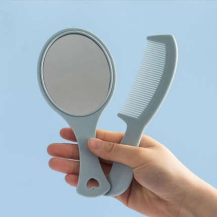 Hand mirror comb set