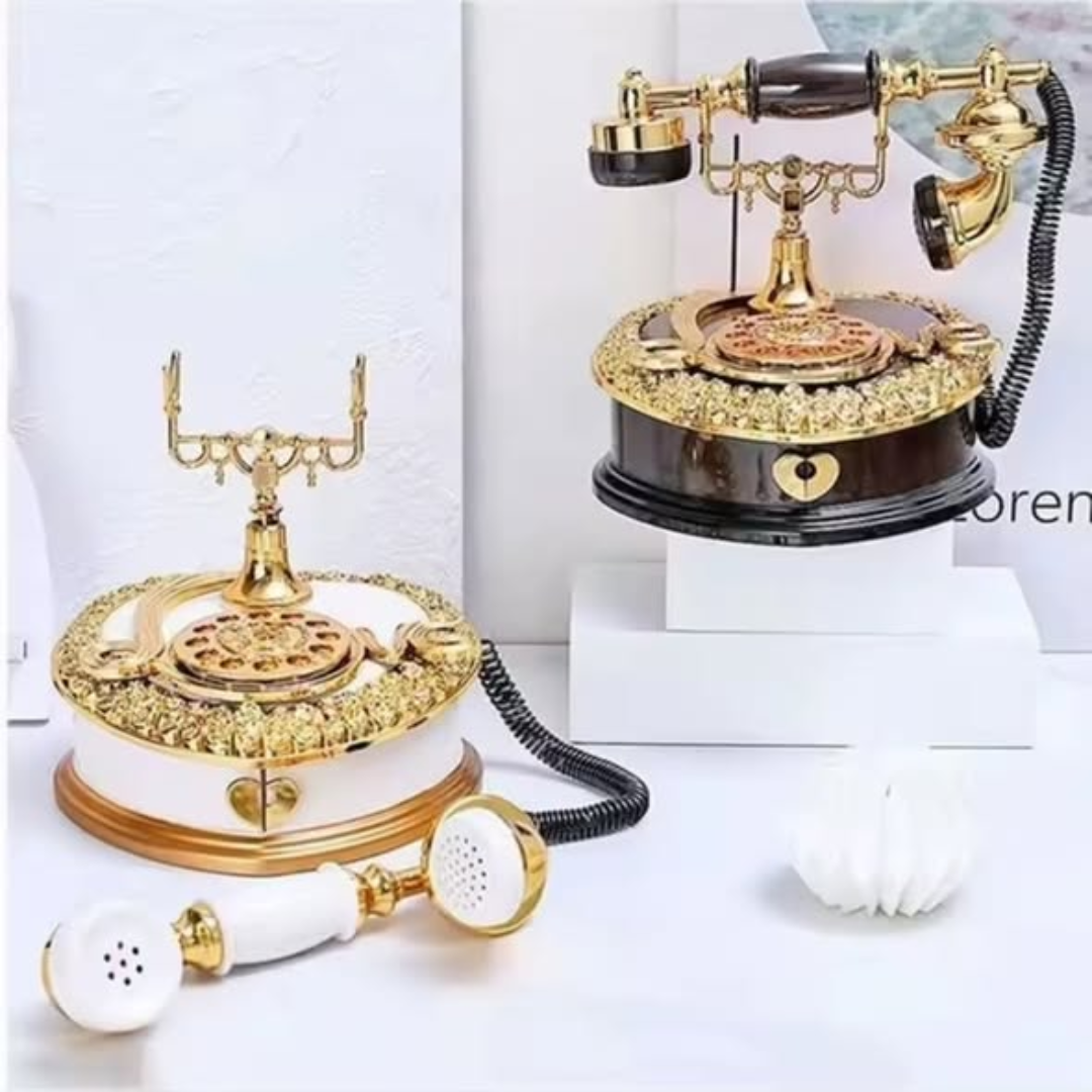 Telephone music box decor