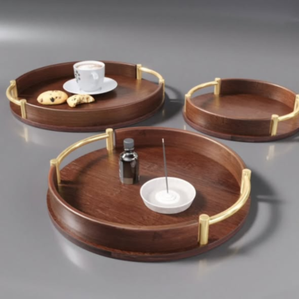 3pcs Multi-functional Bamboo Food Storage Trays