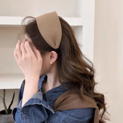 Anti-slip ribbed elastic hairband