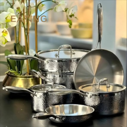 9PCS STAINLESS STEEL COOKWARE SET