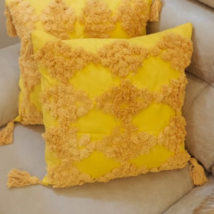 Throw pillow covers with tassels