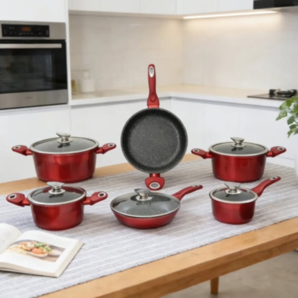15pc Cookware Set (Red)