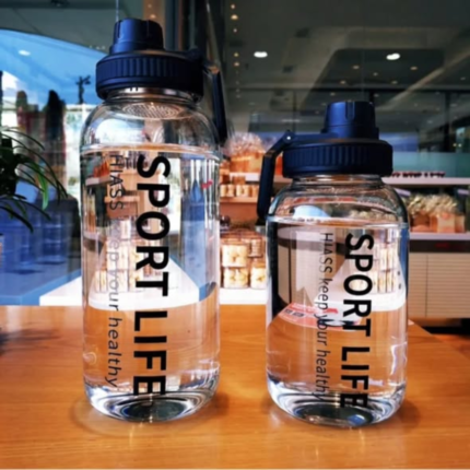 Borosilicate Clear Glass Water Bottle