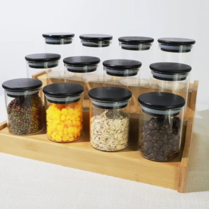 12pcs Borosilicate Spice Storage jars