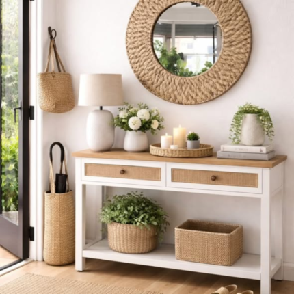 Decorative Water Hyacinth Mirror