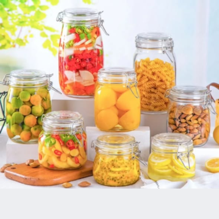 Airtight storage Clip top jars