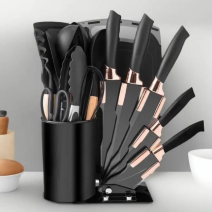 19pcs heat resistant silicone cooking kitchen spoon set