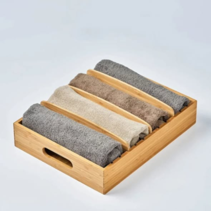Bamboo adjustable lid organizer