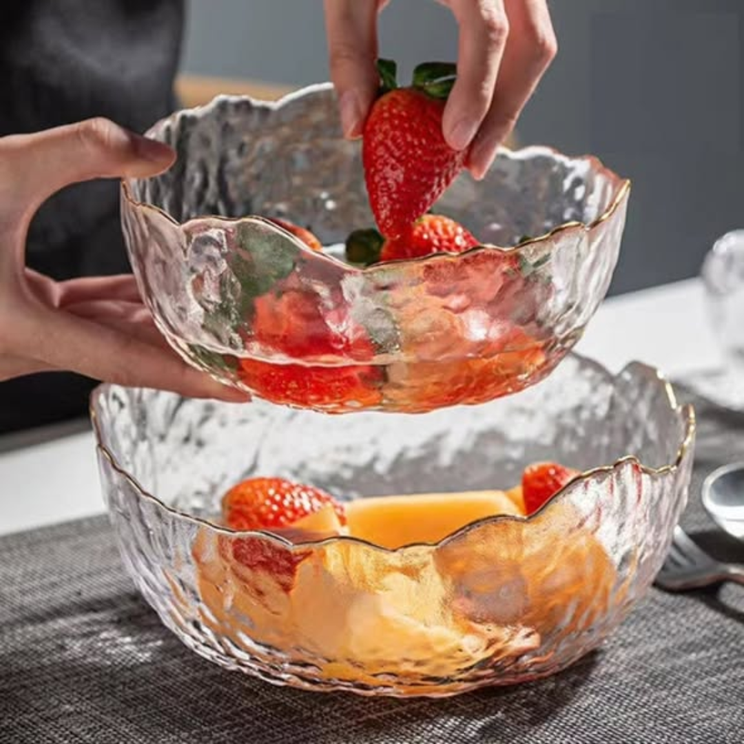 Transparent Gradient Glass Bowl