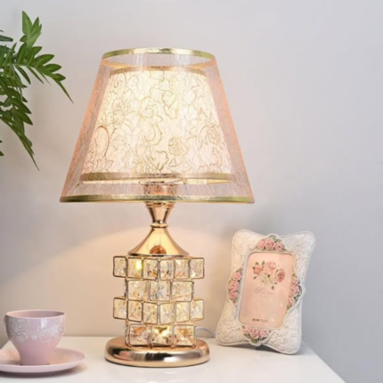 European Style Double Shade Crystal Table Lamp