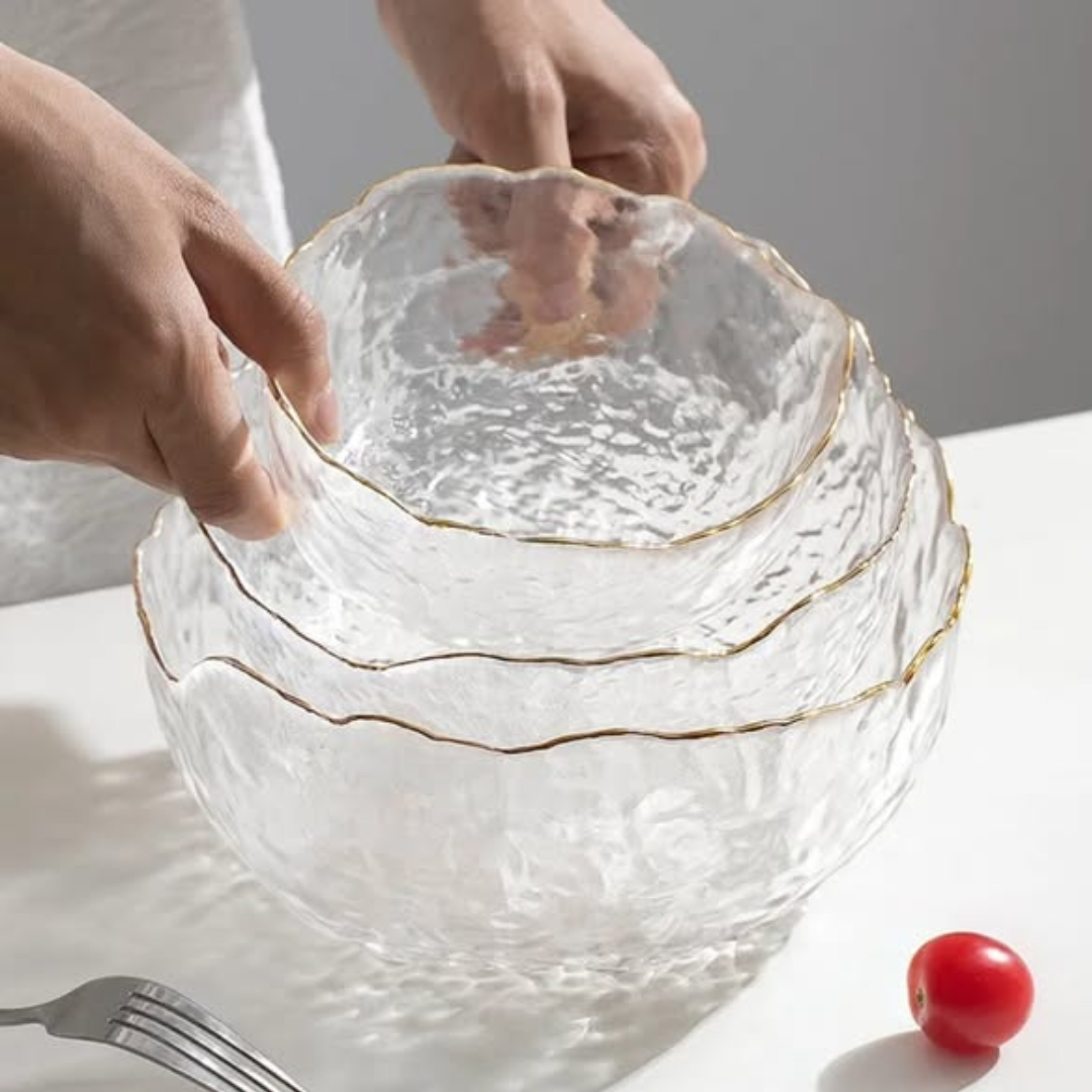Transparent Gradient Glass Bowl