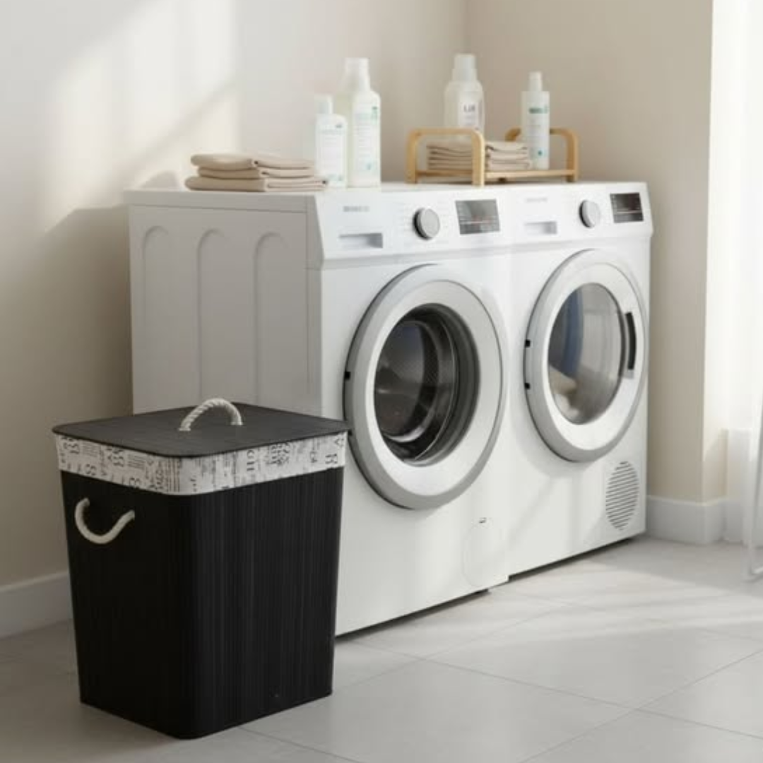 Eco-friendly bamboo laundry basket