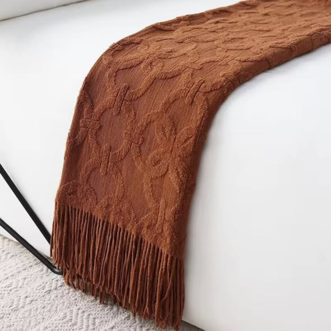 Throw Blanket with Tassels