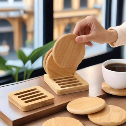 Eco-Friendly Heavy Duty Bamboo Coasters