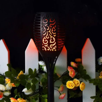 6 pieces LED solar flame lamp